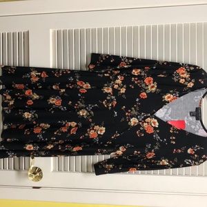 Black and floral dress